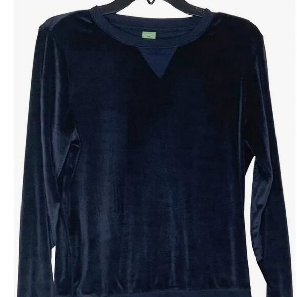 Honeydew Intimates Tops - Honey Dew XXL Navy Blue VELOUR VELVET  pullover Soft Comfy lounge Y2K sweatshirt